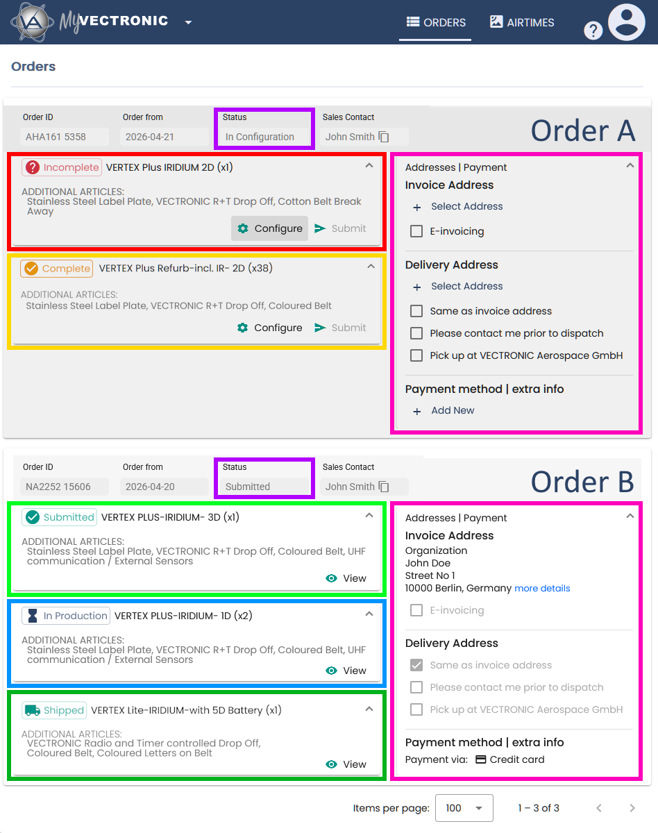 Manage and view orders 001